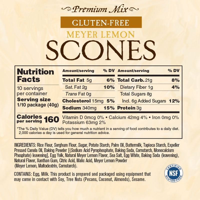 Gluten-free Meyer Lemon Scone Mix